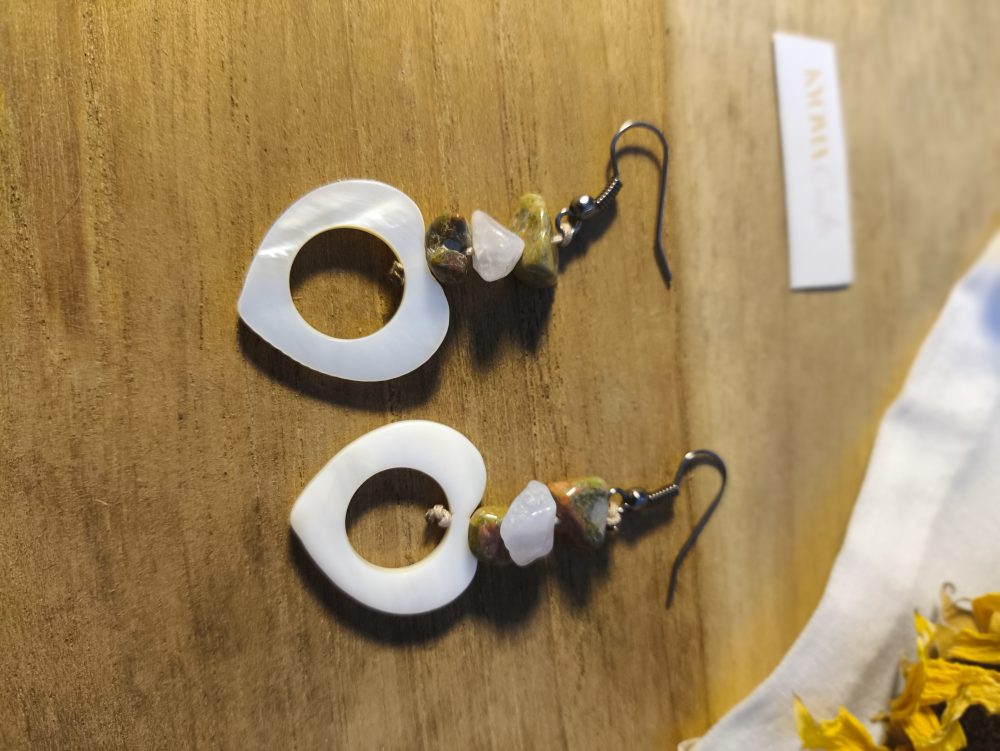 Heart of the Earth Unakite Earrings