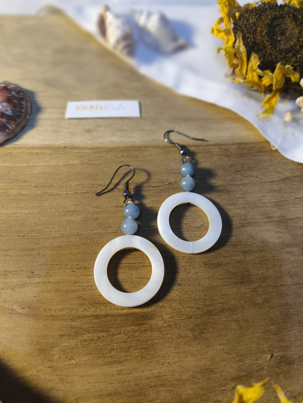 Ocean Calm Aquamarine Drop Earrings